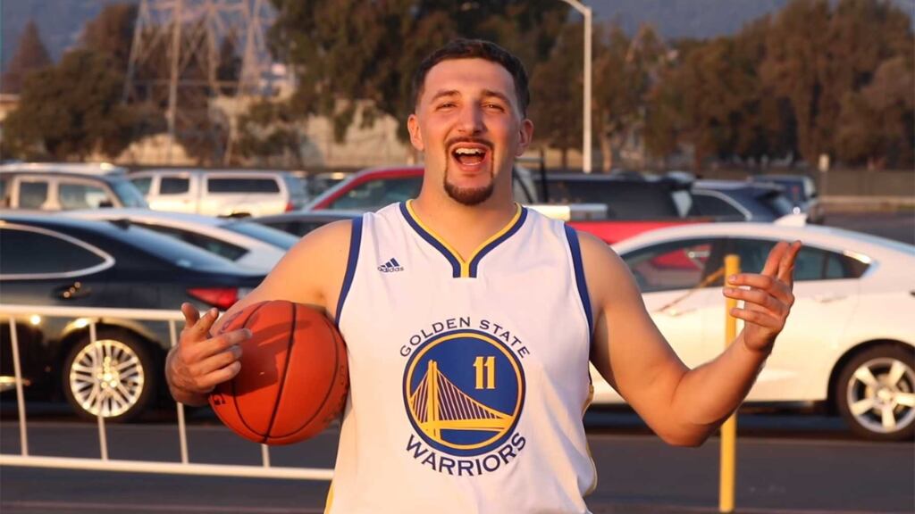 Big Daws - youtuber infiltrado en las Finales de la NBA - Klay Thompson