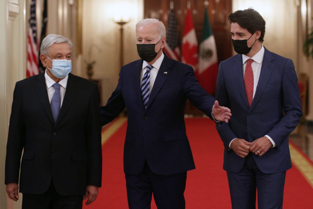 La cumbre entre los gobernantes Joe Biden, Justin Trudeau y Andrés Manuel Lopez Obrador