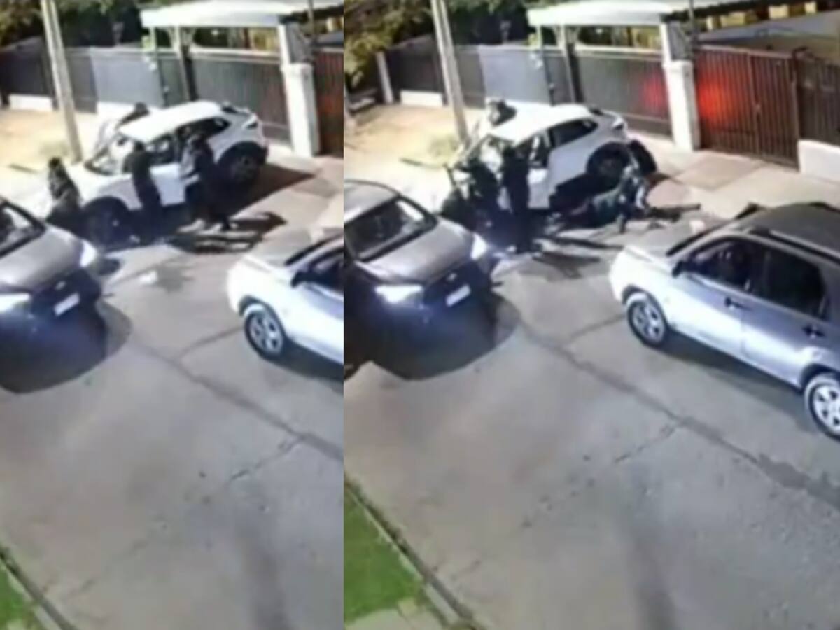 Hombre con movilidad reducida sufre portonazo junto a su familia en Ñuñoa: delincuentes lo golpearon, arrastraron y dejaron en el suelo