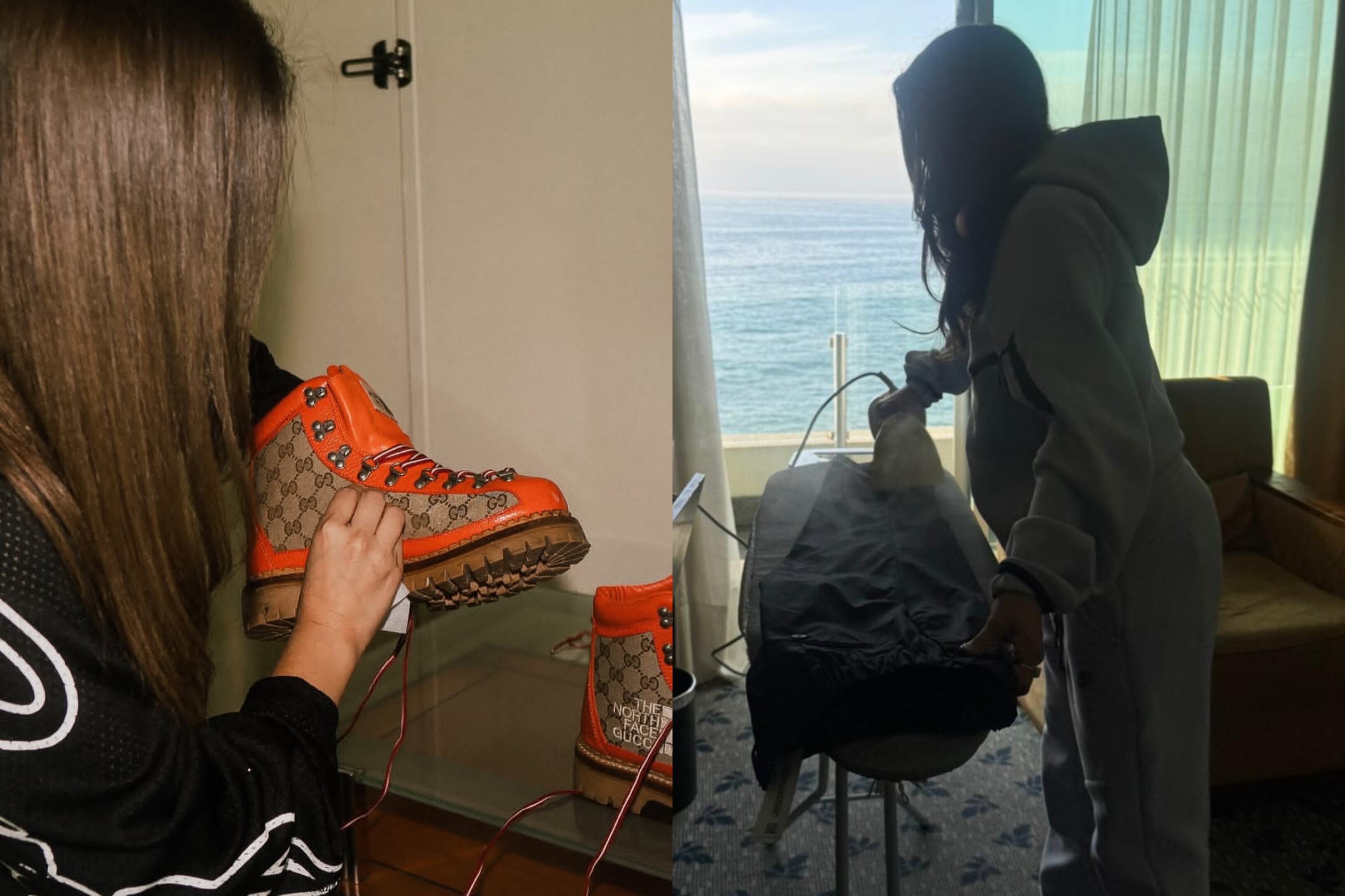 Tiare Arévalo preparando vestimentas de Pablo Chill-E para el Festival de Viña 2026.