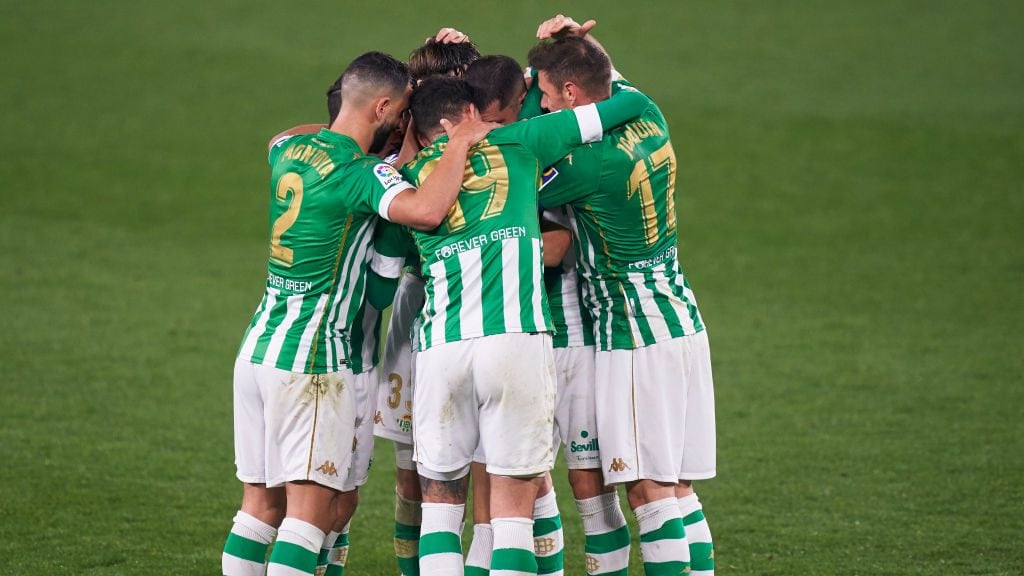 SEVILLE, SPAIN - DECEMBER 23: Guido Rodriguez of Real Betis celebrates after scoring his team's first goal during the La Liga Santander match between Real Betis and Cadiz CF at Estadio Benito Villamarin on December 23, 2020 in Seville, Spain. (Photo by Mateo Villalba/Quality Sport Images/Getty Images)