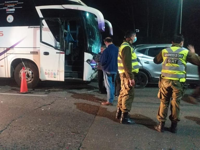 Accidente múltiple en la Ruta 5 Sur a la altura de Chimbarongo deja una persona fallecida