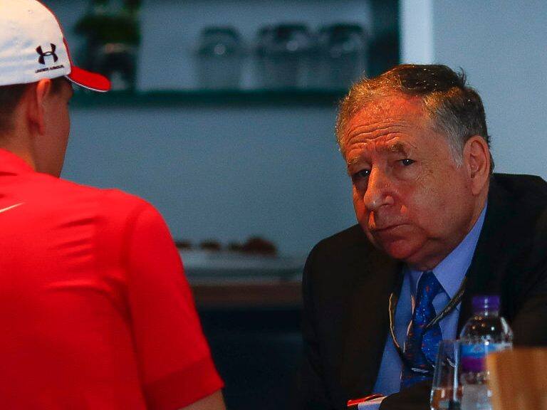 MONTE-CARLO, MONACO - MAY 26: Jean Todt and Mick Schumacher of Prema Racing during the F1 Grand Prix of Monaco at Circuit de Monaco on May 26, 2019 in Monte-Carlo, Monaco. (Photo by Eric Alonso/MB Media/Getty Images)
