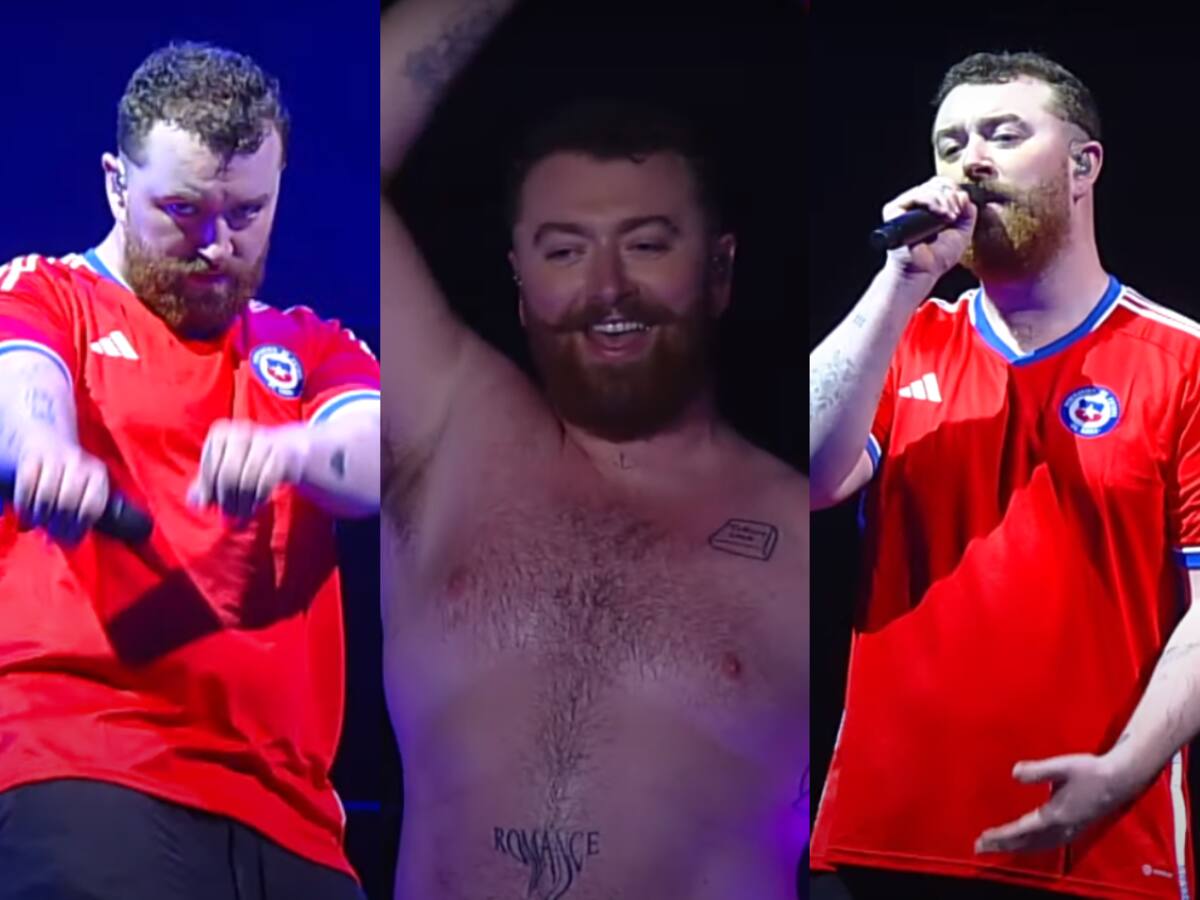 Con espíritu futbolero: Sam Smith vistió la camiseta de la Selección chilena en Lollapalooza Chile 2024