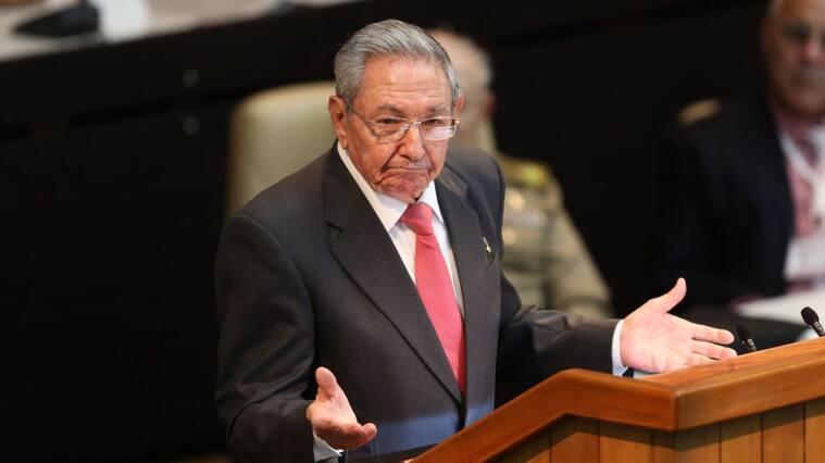 HAVANA, CUBA - APRIL 19: Former Cuban President Raul Castro speaks during the National Assembly at Convention Palace on April 19, 2018 in Havana, Cuba Diaz-Canel will be the first non-Castro Cuban president since 1976. Raul Castro steps down after 12 years in power. (Photo by Alexandre Meneghini-Pool/Getty Images)
