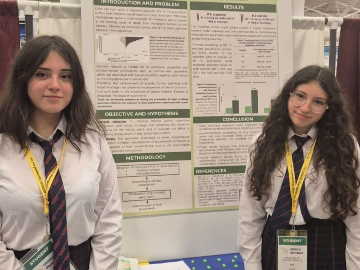 De Ñuble a Nueva York: alumnas chilenas competirán en mundial científico con gomitas anticancerígenas