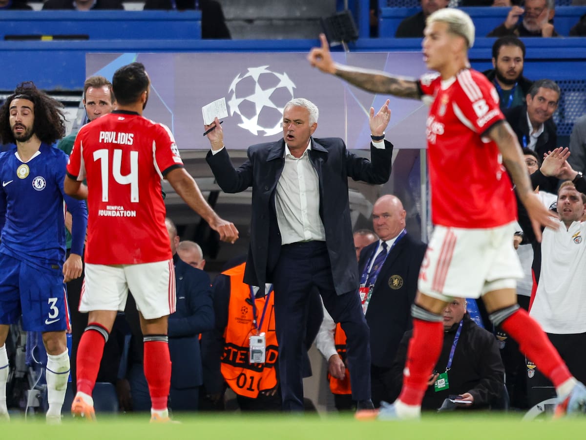 No fue el mejor reencuentro: Benfica de Mourinho cae ante Chelsea en su vuelta a Londres por la Champions League