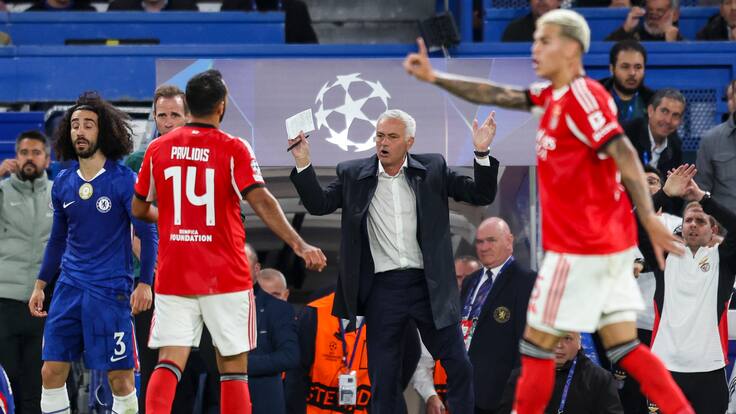 No fue el mejor reencuentro: Benfica de Mourinho cae ante Chelsea en su vuelta a Londres por la Champions League
