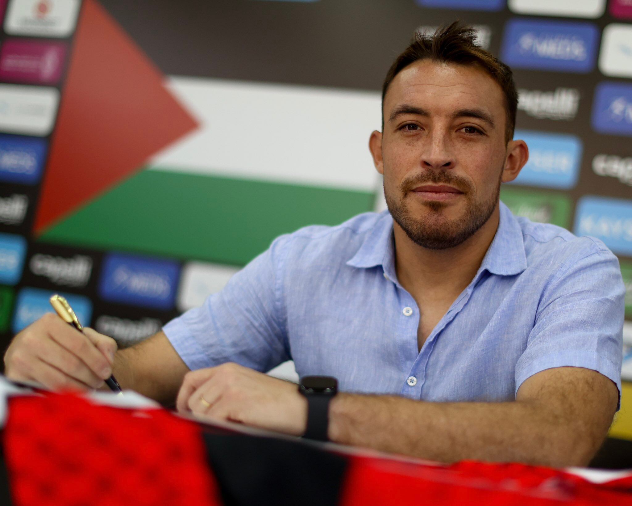 Sebastián Pérez y su retorno a Palestino: “Vengo con la mentalidad de ganar cosas importantes” | X: Palestino