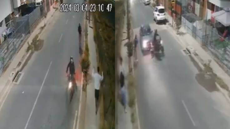 Circulaban armados en auto y moto: pareja sufre violento asalto por sujetos que los persiguieron en San Bernardo