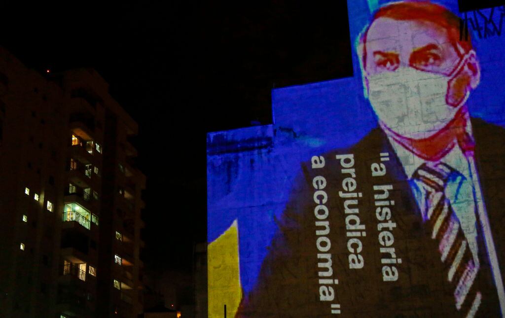 Una protesta contra Jair Bolsonaro en la ciudad de Sao Paulo