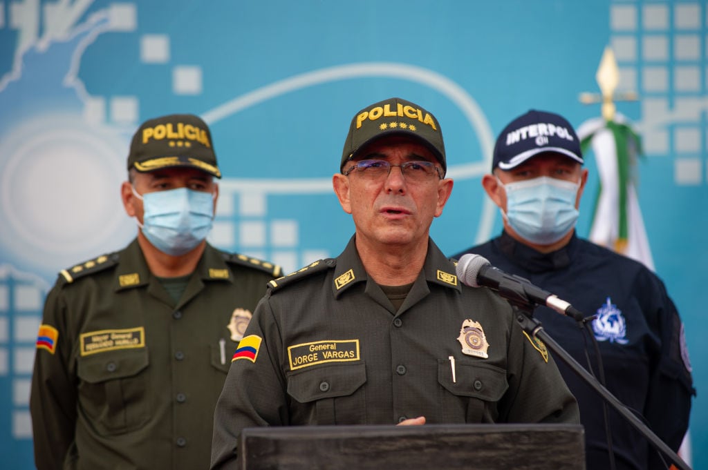 El director de la policía colombiana Jorge Luis Vargas