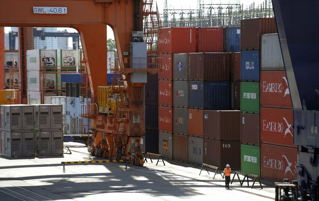 Containers en el puerto de Buenos Aires