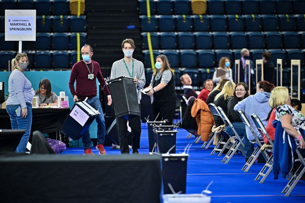 El conteo de votos en la ciudad de Glasgow