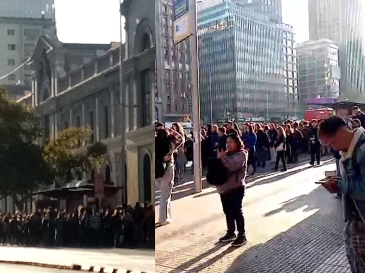 Reportan aglomeraciones en paraderos de buses tras cierre de estaciones en el Metro de Santiago