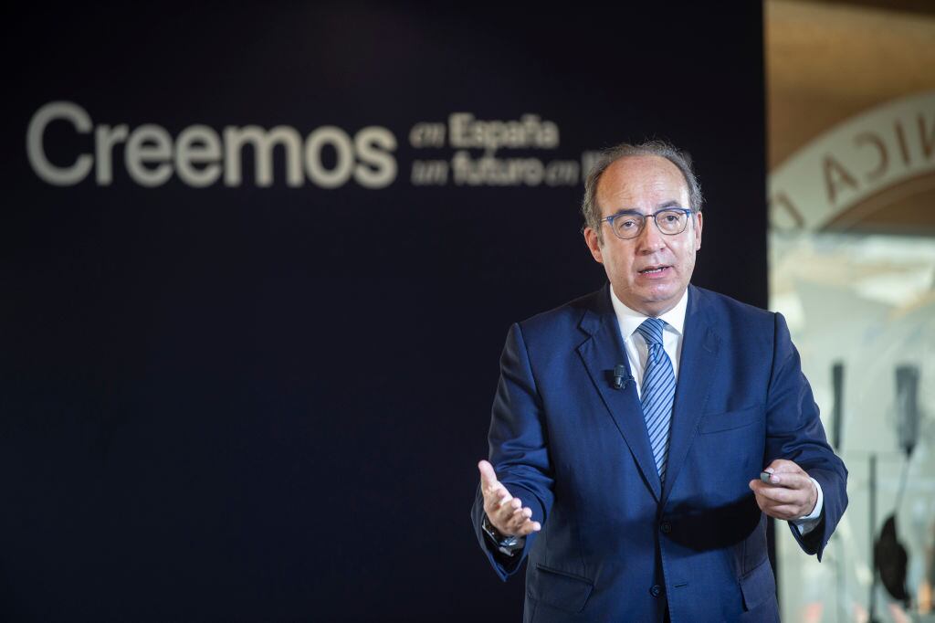 El expresidente de México Felipe Calderón en un acto de la derecha en España