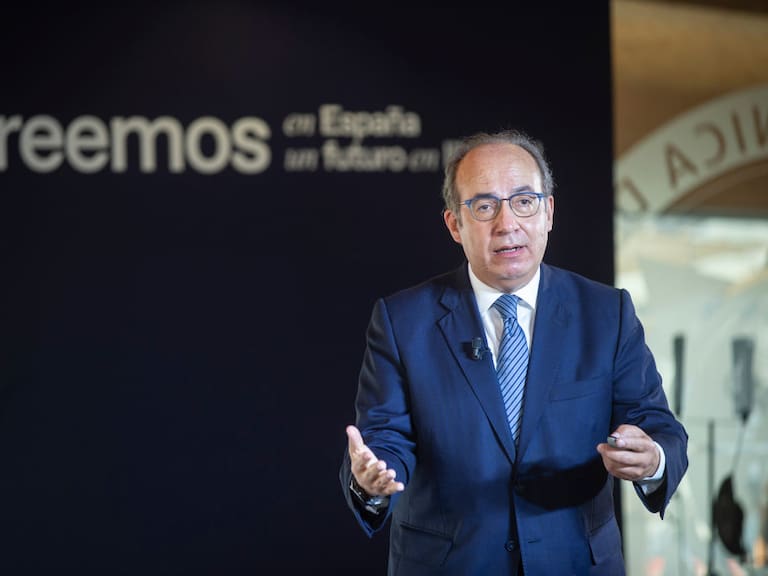 El expresidente de México Felipe Calderón en un acto de la derecha en España
