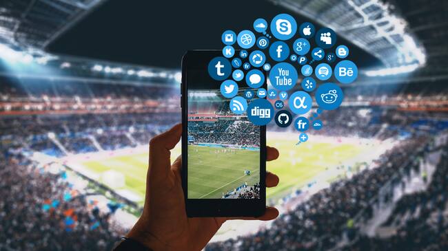 Fútbol y deportes - Redes sociales internet