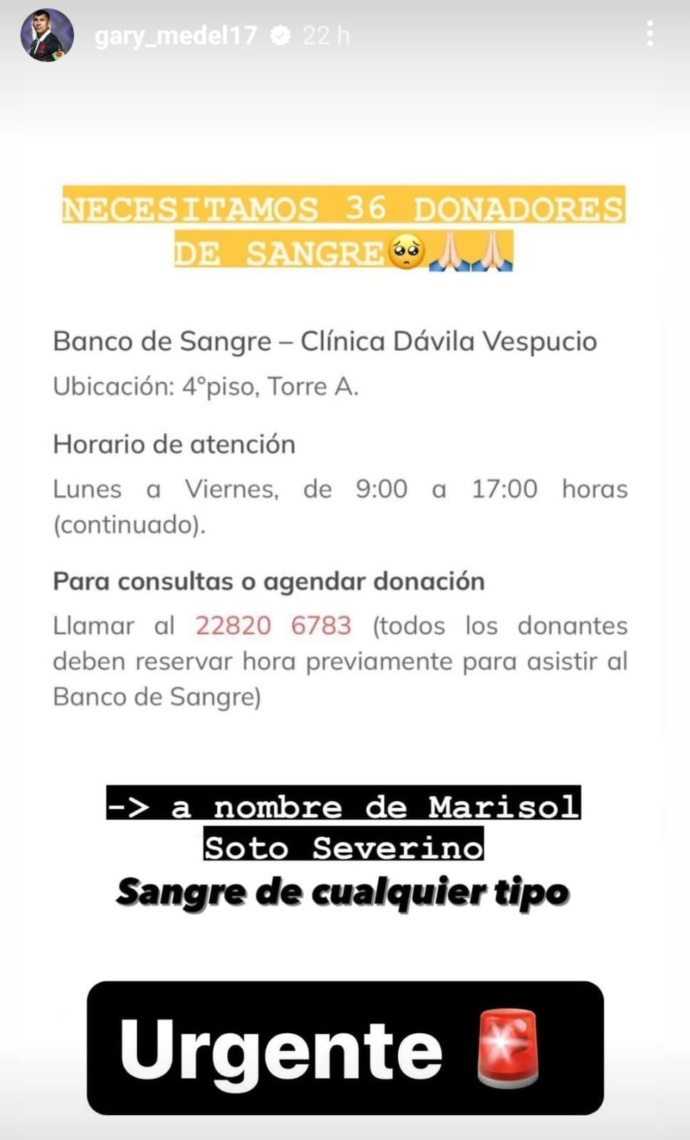 Instagram de Gary Medel