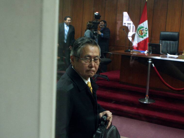 El exdictador del Perú, Alberto Fujimori, en juicio que lo llevó a la cárcel