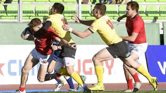 08 de Junio de 2019 / VALPARAISO Gontineac Taylor ,durante el partido amistoso de Rugby entre Chile vs Rumania jugado en el estadio Elias Figueroa en Valparaiso.
FOTO :PABLO OVALLE ISASMENDI/ AGENCIAUNO