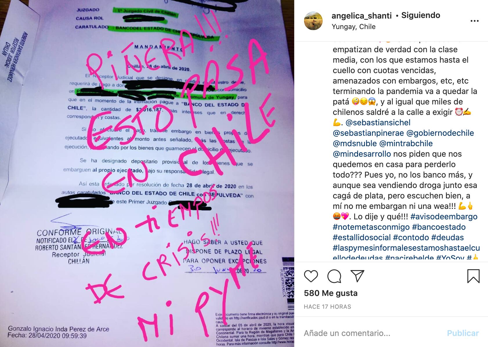 Instagram Angélica Sepúlveda