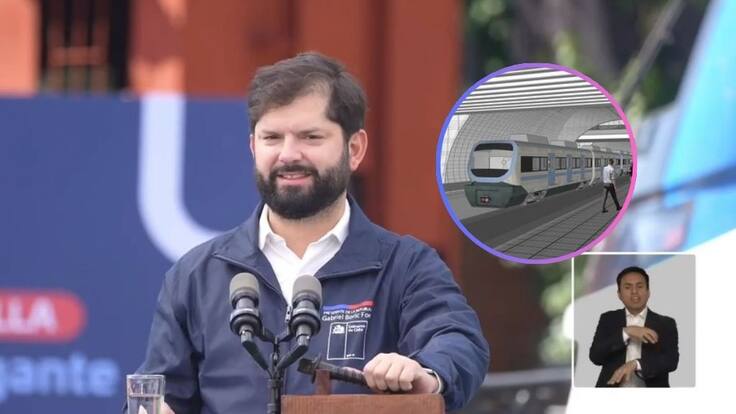 Presidente Boric da inicio a obras del Tren Alameda-Melipilla: 1,7 millones de habitantes se verán beneficiados
