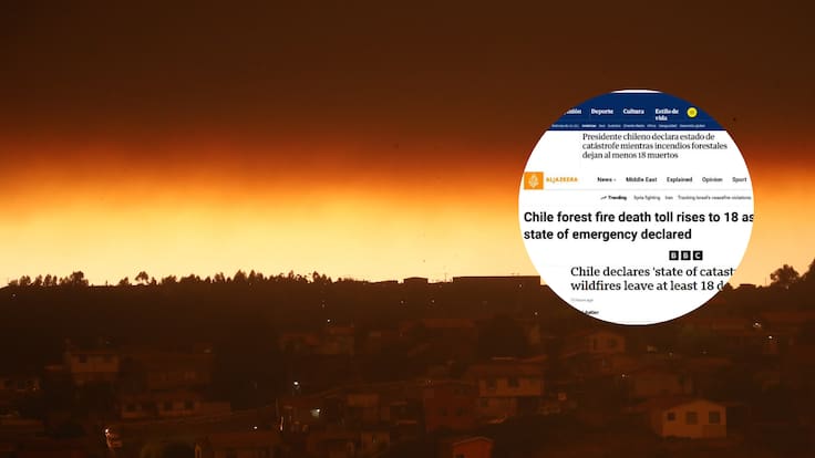 “Forzados a huir”: las reacciones de la prensa internacional a los devastadores incendios en Chile