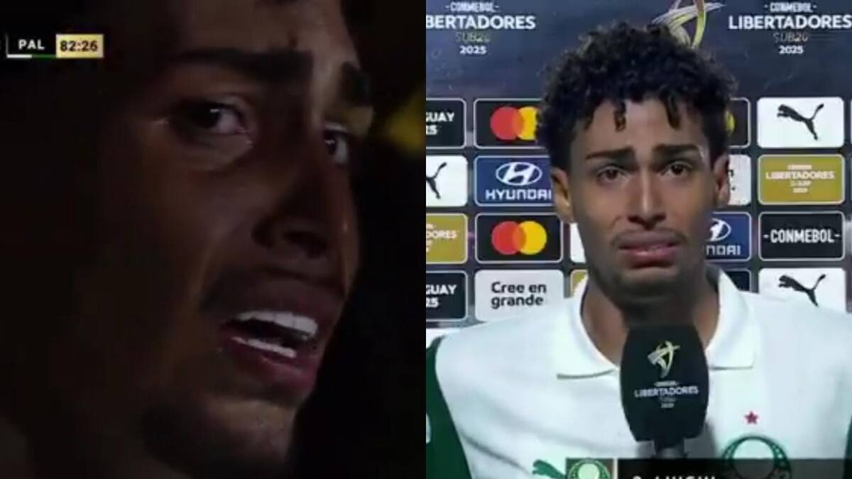 Racismo en la Copa Libertadores Sub 20: jugador de Palmeiras rompe en llanto y estalla en plena entrevista tras insultos