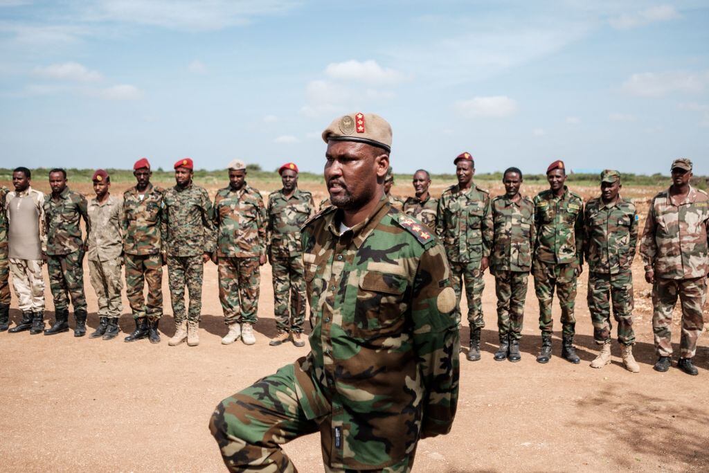 Un grupo de soldados del ejército de Somalia