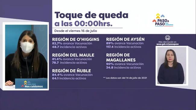 Nuevo horario de toque de queda / Ministerio de Salud