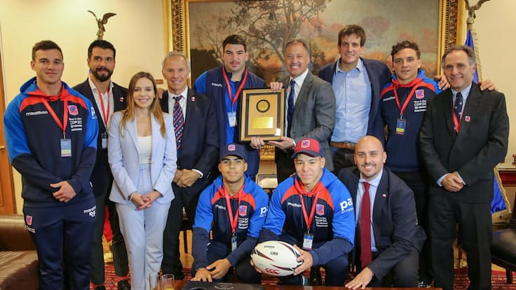 Los Cóndores visitan el Congreso durante la discusión de Ley de Presupuesto 2026 en busca de fondos para el Mundial 2027