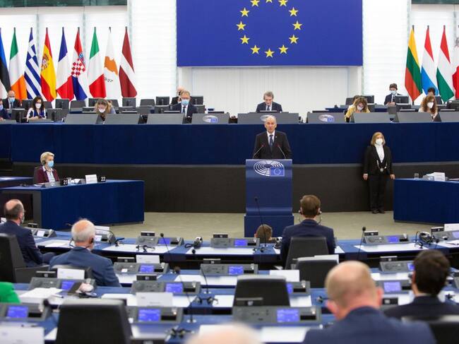 Una sesión del Parlamento Europeo en Francia
