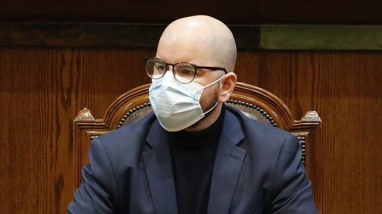29 DE JUNIO DE 2022/VALPARAISOEl ministro Giorgio Jackson, durante la Sesión de la Cámara de Diputados, que analiza una nueva solicitud del Presidente de la República para extender el Estado de Excepción Constitucional acotado por la situación de seguridad en la Macrozona Sur.
FOTO: LEONARDO RUBILAR CHANDIA/AGENCIAUNO