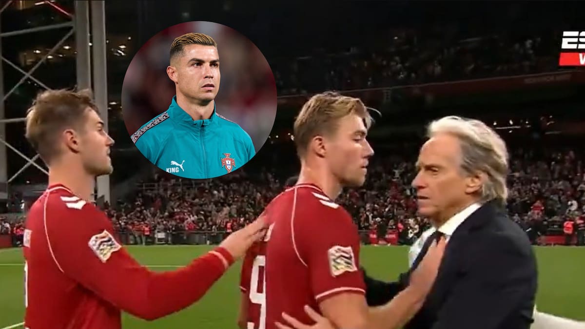 Delantero danés “cobra venganza” por Cristiano Ronaldo: así reaccionó cuando el DT de Portugal lo fue a saludar