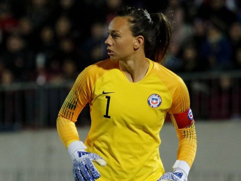19 DE MAYO DE 2019/SANTIAGOChristiane Endler, durante el partido amistoso, entre las selecciones femeninas de Chile y Colombia, disputado en el Estadio Nacional.
FOTO: LEONARDO RUBILAR CHANDIA/AGENCIAUNO