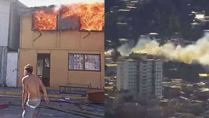 Emergencia en Valparaíso: incendio descontrolado afecta al menos cuatro casas en Cerro Cordillera