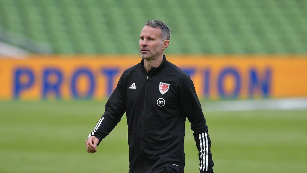 DUBLIN, IRELAND - OCTOBER 11: Ryan Giggs, Manager of Wales looks on after the UEFA Nations League group stage match between Republic of Ireland and Wales at Aviva Stadium on October 11, 2020 in Dublin, Ireland. Football Stadiums around Europe remain empty due to the Coronavirus Pandemic as Government social distancing laws prohibit fans inside venues resulting in fixtures being played behind closed doors. (Photo by Charles McQuillan/Getty Images)