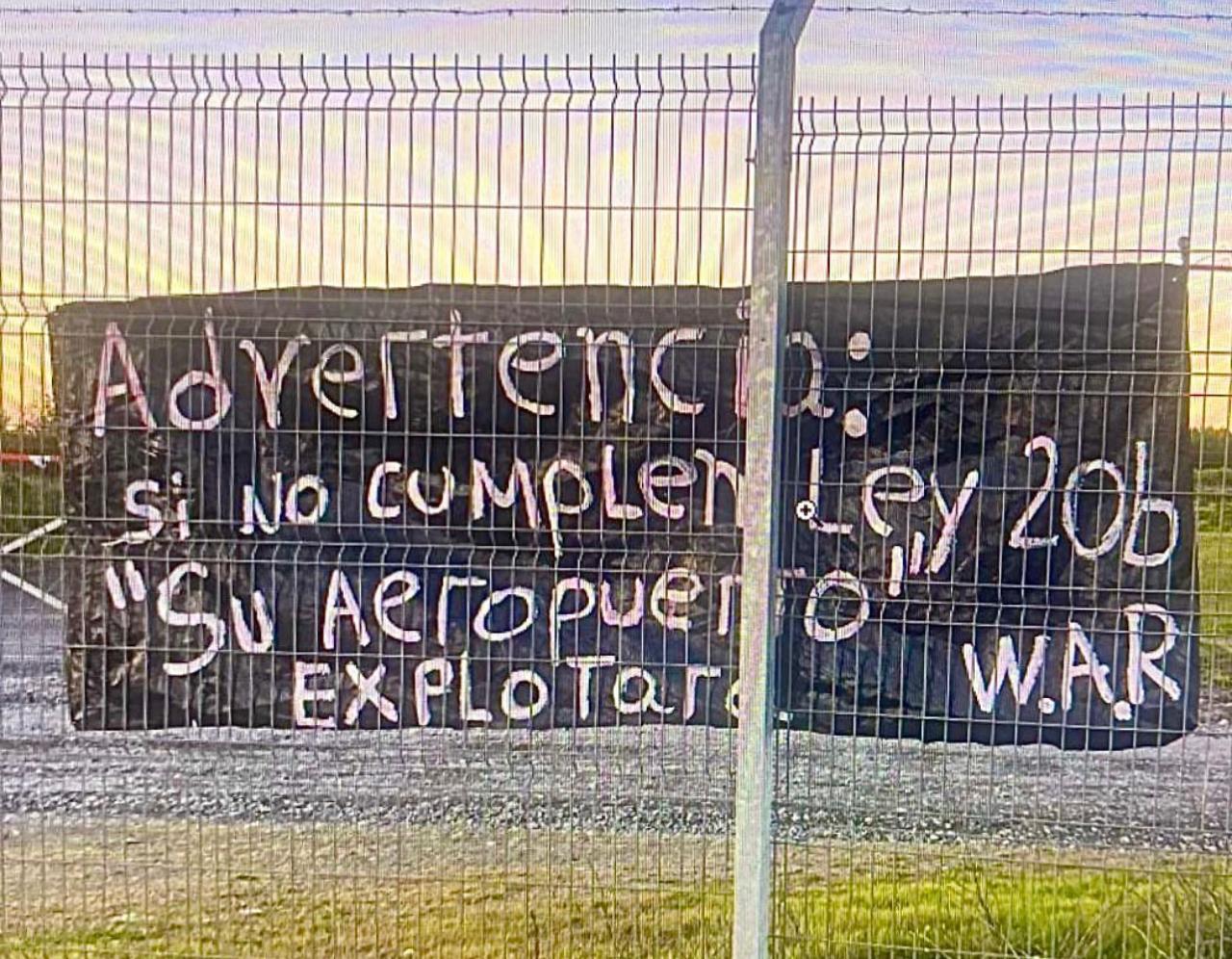 Lienzo con amenaza de bomba en aeropuerto de La Araucanía