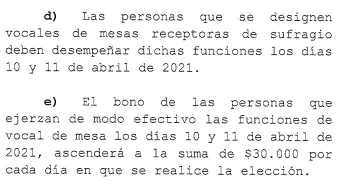 Extracto de la reforma constitucional del Gobierno / Gobierno de Chile