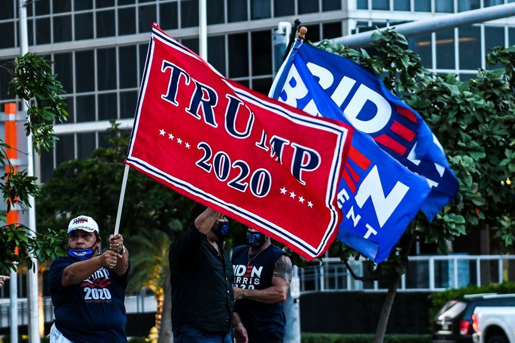 Seguidores de Biden y Trump en Miami