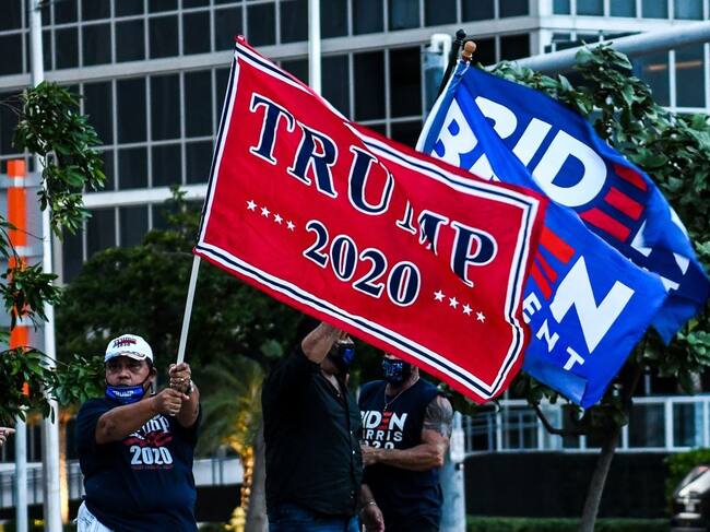 Seguidores de Biden y Trump en Miami