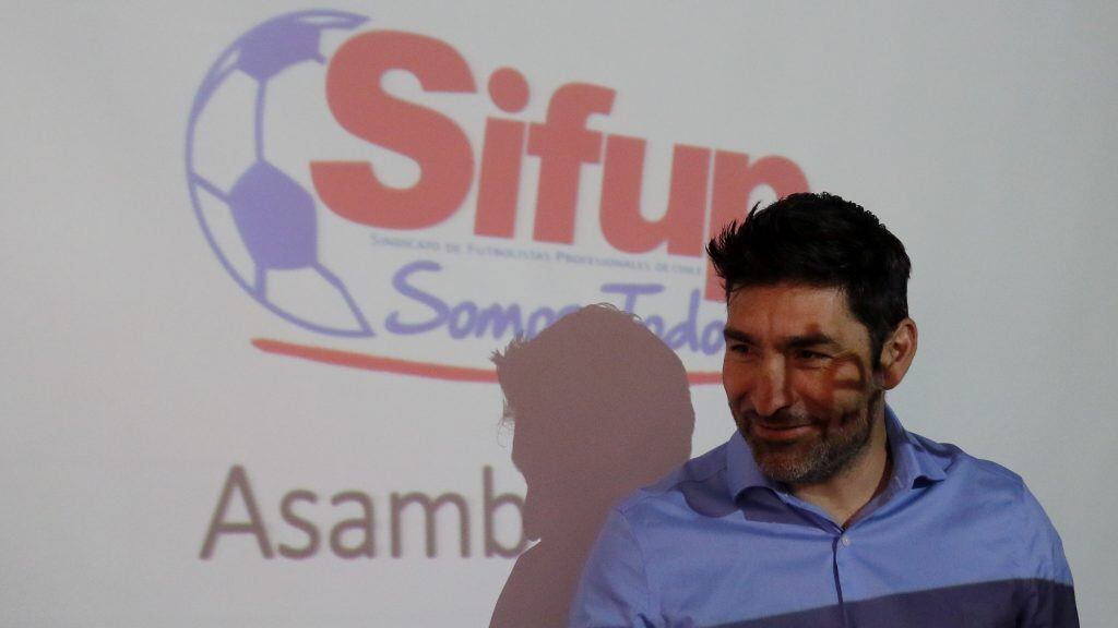 02 de abril de 2018/SANTIAGO El Sindicato de Futbolistas Profesionales de Chile realiza su asamblea anual. En la imagen, Gamadiel Garcia.
FOTO: LEONARDO RUBILAR CHANDIA/AGENCIAUNO