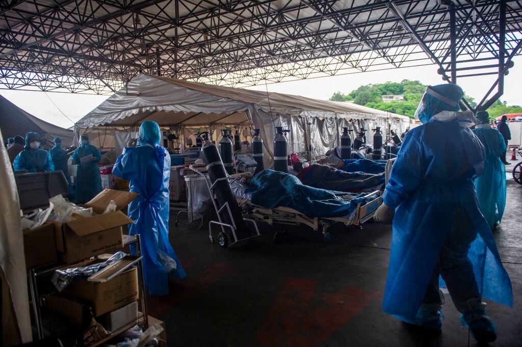 Un hospital de campaña del Covid-19 en Sudáfrica