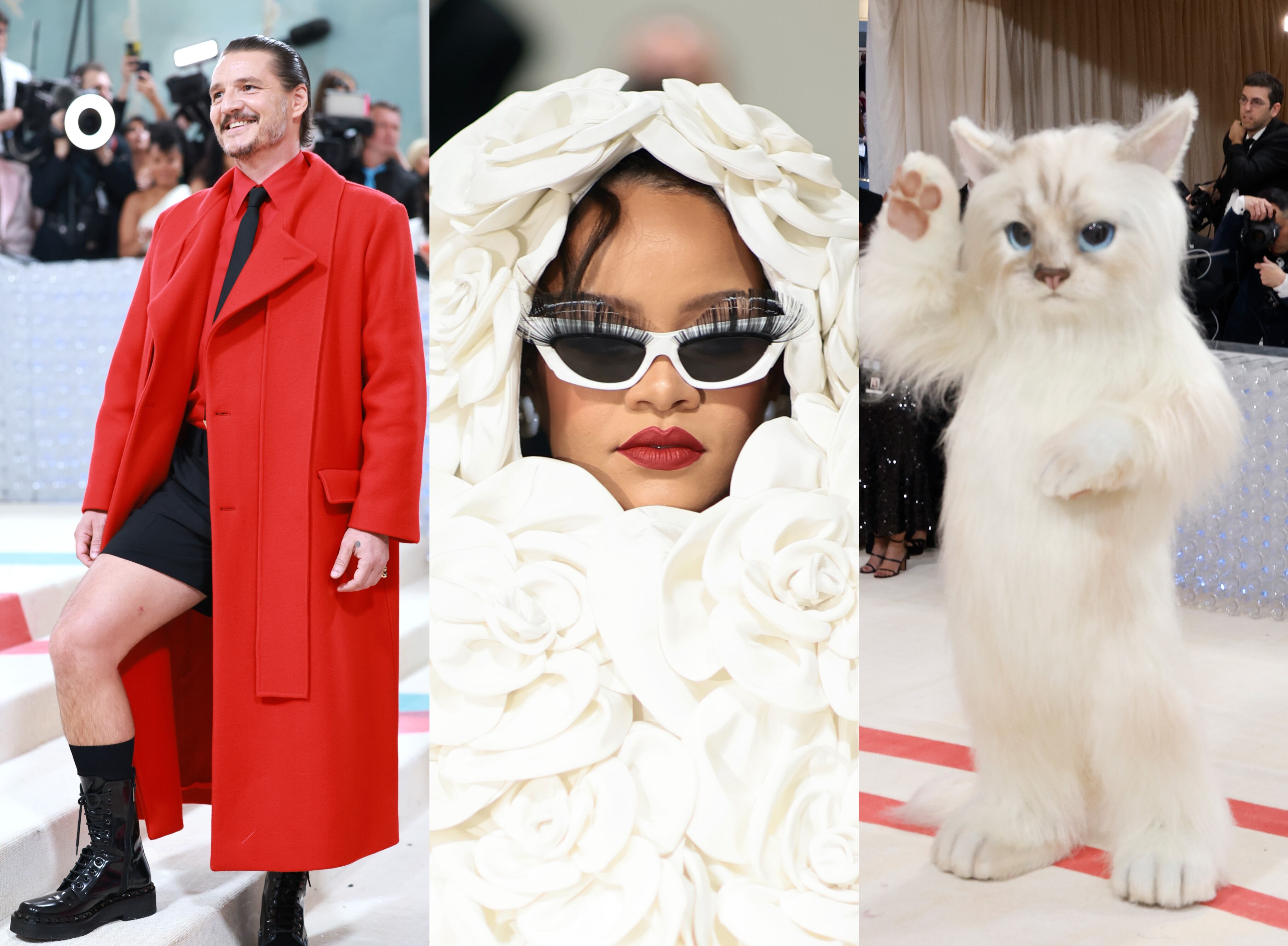 Pedro Pascal, Rihanna y Jared Leto en Met Gala 2023 "Karl Lagerfeld: una línea de belleza" / Getty Images