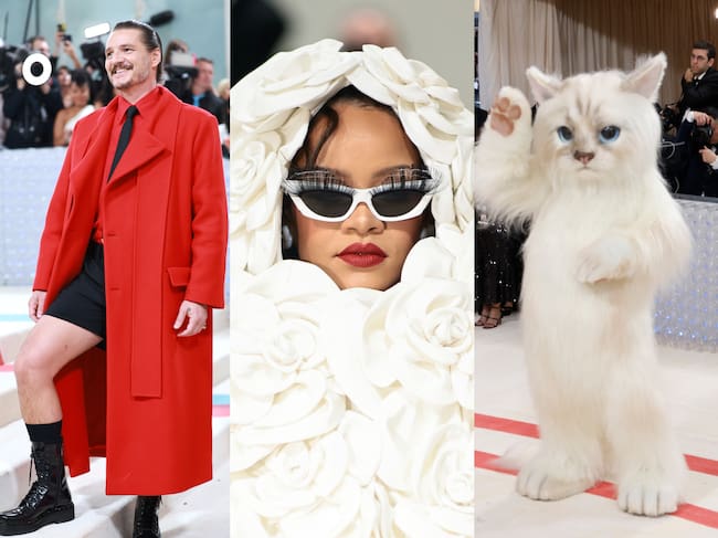 Pedro Pascal, Rihanna y Jared Leto en Met Gala 2023 "Karl Lagerfeld: una línea de belleza" / Getty Images