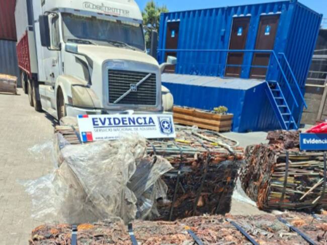 Aduanas incauta 600 kilos de cobre robado