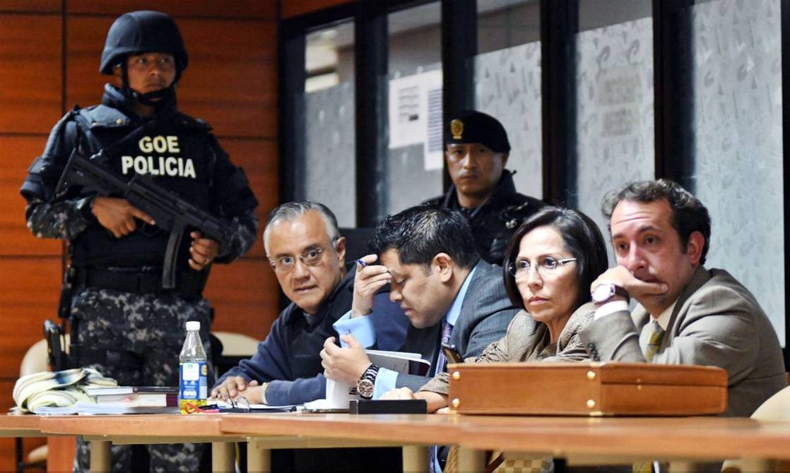 La exministra de Ecuador, María de los Ángeles Duarte, durante un juicio