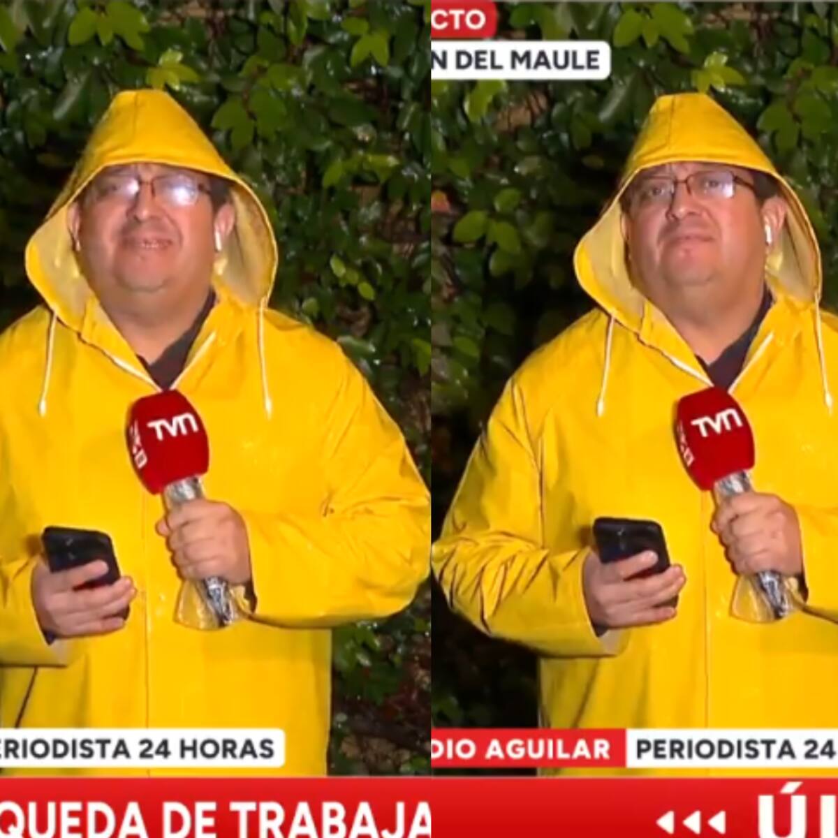Periodista de TVN sufre feroz troleo en medio de las lluvias: televidentes hicieron peculiar comparación por su pinta