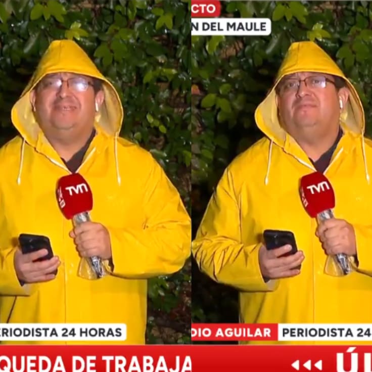 Periodista de TVN sufre feroz troleo en medio de las lluvias: televidentes hicieron peculiar comparación por su pinta